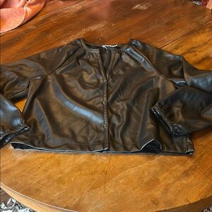 Avec Les Filles Black Button Down Shirt with Sleek Silhouette